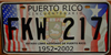 Puerto Rico 50th Anniversary Flag License Plate